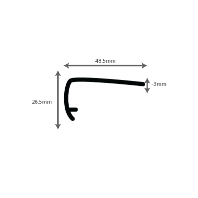 Stair nose Type A 2400mm x 48.5mm
