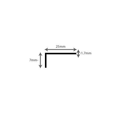 L-Trim 2400mm x 25mm