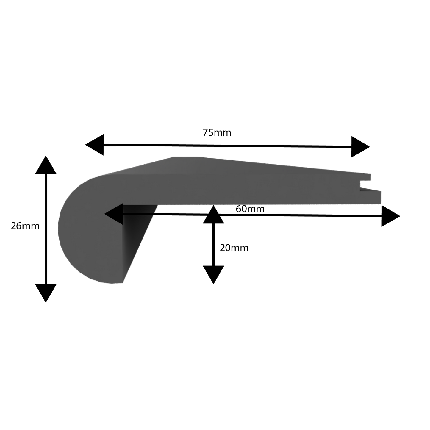 Stair nose Type B 2400mm x 73mm